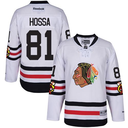 Blackhawks #81 Marian Hossa White Winter Classic Stitched NHL Jersey
